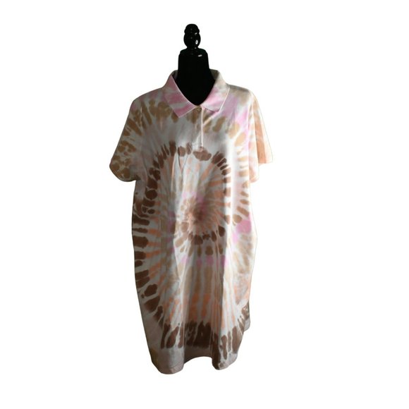 Lands' End Short Sleeve Mesh Cotton Dress - Picture 4 of 5